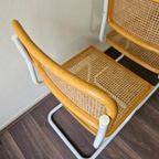 2 Cesca Beuken Stoelen Met Wit Buisframe Marcel Breuer thumbnail 3