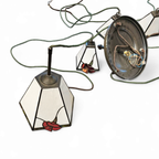 3 Light Chandelier With Glass Shades /art Deco thumbnail 4
