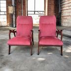Set Van 2 Vintage Eenzitten/ Fauteuil / Easy Chair thumbnail 5