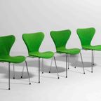 Mid-Century Set Van 4 Diep Groene Fritz Hansen Vlinderstoelen thumbnail 2