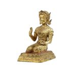 Antieke Thaise Bronzen Vergulde Boeddha Nang Kwak Rattanakosin thumbnail 10