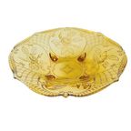 Vintage Glazen Fruitschaal Rüdesheim Amber Glas Walther & Sons thumbnail 5