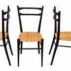 Cane Chairs In The Style Of Gio Ponti, Set Of 3 thumbnail 9