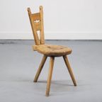 Landelijke Antieke Primitieve Driepoot Stoel thumbnail 9