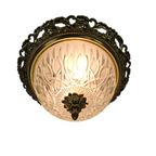 Massive - Hollywood Regency Stijl - Messing - Glas - 3e Kwart 20e Eeuw thumbnail 3
