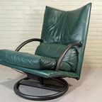 Vintage Rolf Benz Leren Swivel Fauteuil, Torino Bmp thumbnail 5