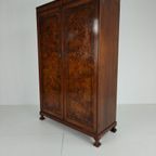 Prachtige Engelse Art Deco-kast Van Wortelnotenhout Van Waring & Gillow – Ca. 1900–1932 thumbnail 3