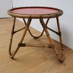 Vintage Rotan, Rattan, Bamboe Salontafeltje, Bijzettafeltje thumbnail 4