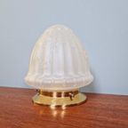 Art Deco Plafondlamp Van Gesatineerd Glas, Jaren 20 thumbnail 2