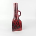 Prachtige Rood Gevlekte Fat Lava Vaas Van Es Keramik 28 Cm thumbnail 9