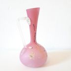 Vintage Glazen Vaasje Roze Vaas Italiaans Of Frans thumbnail 4