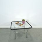 Glazen Jaren 70 Salontafel Met Chromen Onderstel thumbnail 2