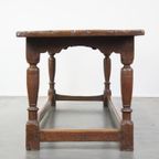 Prachtig Charmante En Pure Grote Antieke 17E Eeuwse Engelse Eikenhouten Eettafel, Refectory Table thumbnail 6