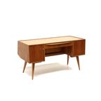 Groot Vintage Bureau Met Schuine Poten Gemaakt In De Jaren ’70 thumbnail 5