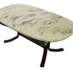Vintage Salontafel Marmer Hout Minimalist Design Zweden thumbnail 5