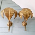 Groot Paar Koperen Bloemenkandelaars, 1960 thumbnail 4