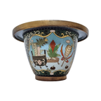 Vintage Chinees Cloisonne Bloempot thumbnail 8