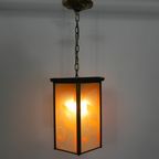 Art Deco Hanglamp Met 6 Glasplaatjes thumbnail 2