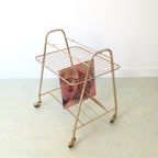 Bijzet/ Trolley/ Platen Opbergmeubel/ Platenrek – Jaren 60 -(mf27) thumbnail 3