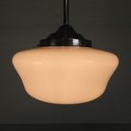 Art Deco Hanglamp Met Witte Kap, Jaren 30 thumbnail 12