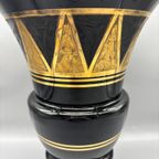 Zwarte Hyaliet Vaas Art Deco Rupel Boom Antwerpen thumbnail 6