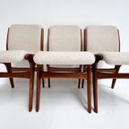 Set Van 4 Opnieuw Gestoffeerde Mahjongg Stoelen, 1950'S thumbnail 3