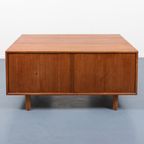 1950’S Danish Modern Architectural Teak Desk / Bureau thumbnail 11