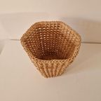 Vintage Mand Prullenbak Prullebak Sisal Mand Pot Retro Jaren thumbnail 4