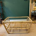 Vintage Salontafel Van Bamboe En Rotan thumbnail 6