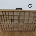 Brocante, Bruine Antieke Houten Letterbak, Wanddecoratie G thumbnail 8