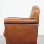 Mooie En Comfortabele Karakteristieke Schapenleren Fauteuil/Armchair Met Een Prachtig Patina thumbnail 6