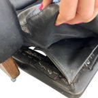 Vintage Zwart Lederen Fauteuil / Eenzit Andre Vandenbeuck thumbnail 9
