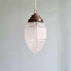 Art Deco Hanglamp In Gesatineerd Glas, 1920-30s thumbnail 5