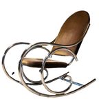 Thonet-Style Chrome-Stalen Schommelstoel thumbnail 3