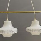 Double Glass Hanging Lamp 1960s thumbnail 6