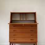 Vintage Houten Secretaire Kast Uit De Jaren 60 / 70 thumbnail 6