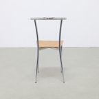 4X Postmodern Dining Chair In Chrome And Plywood By Segis, 1990S thumbnail 6