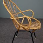 Rotan Fauteuil Met Armleuningen, Dutch Design, 1960 thumbnail 4