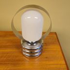 Vintage Space Age Chromen Melkglas Tafellamp Bureaulamp Lamp thumbnail 9