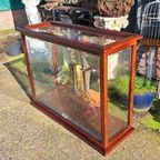 Klassieke Mahonie Vitrinekast, Met Zeilschip thumbnail 3