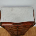 Antiek Franse Secretaire Wandkast Ladekast Met Marmer Blad thumbnail 17