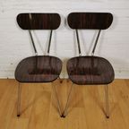 Vintage Formica Keukenstoelen Eetkamerstoelen Jaren 60 thumbnail 3