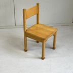 Houten Schoolstoeltje Kinderstoel Kleuter Hout thumbnail 2