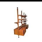 Very Rare Modular Royal Series Wall Unit In Teak By Poul Cadovius, Denmark, 1960S thumbnail 3