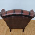 Vintage Chesterfield Stijl Fauteuil, Oorfauteuil 209 thumbnail 14