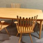 Vintage Deens Design Eettafel Met 5 'Mikado' Stoelen, Kvist thumbnail 6