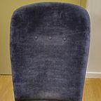 Vintage Theo Ruth Congo Fauteuil Stoel Donker Blauw thumbnail 10
