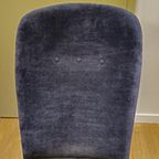 Vintage Theo Ruth Congo Fauteuil Stoel Donker Blauw thumbnail 11