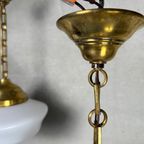 2X Art Deco Opaline Hanglampen (Conisch) thumbnail 8