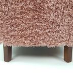 Vintage Fauteuil Nieuw Gestoffeerd Roze Doodle thumbnail 7